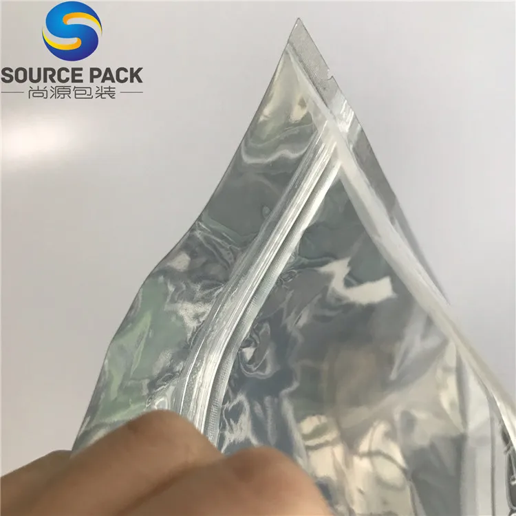 Top Zip Plastic Bag Food Packaging/ 3 Side Seal Zipper Bag/ Heat Sealed ...