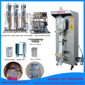 Drinking Pure/mineral Water Sachet Filling Equipment/production Line ...