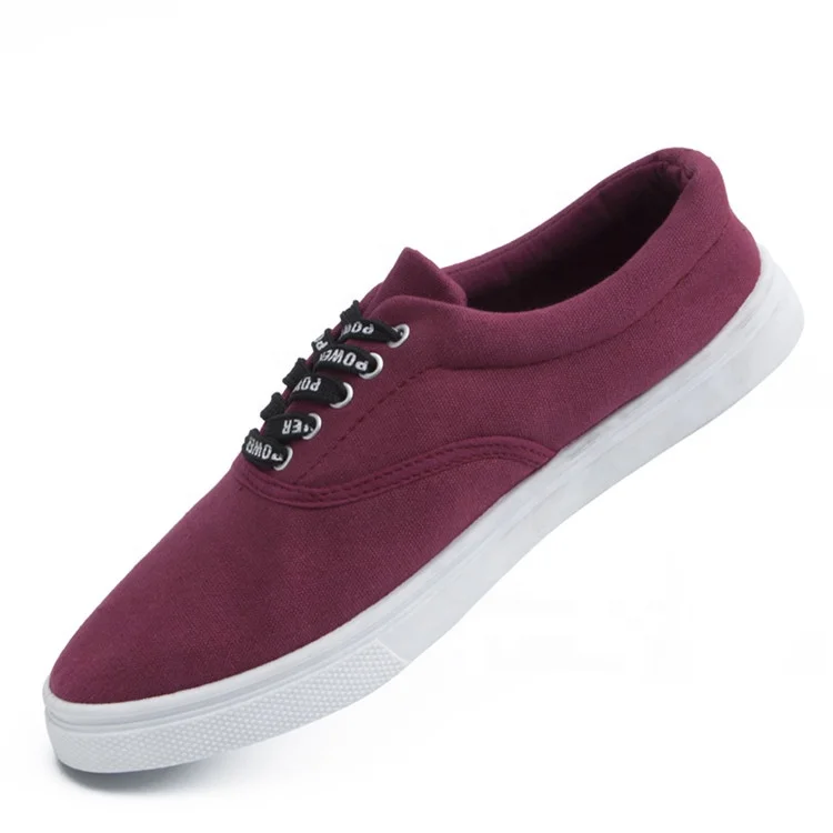 

Mens Burgundy Canvas Walking Sneakers Casual Footwear Factory Direct, Red or custom
