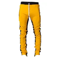 

joggers sports pants contrast side stripe long drawstring custom mens track pants