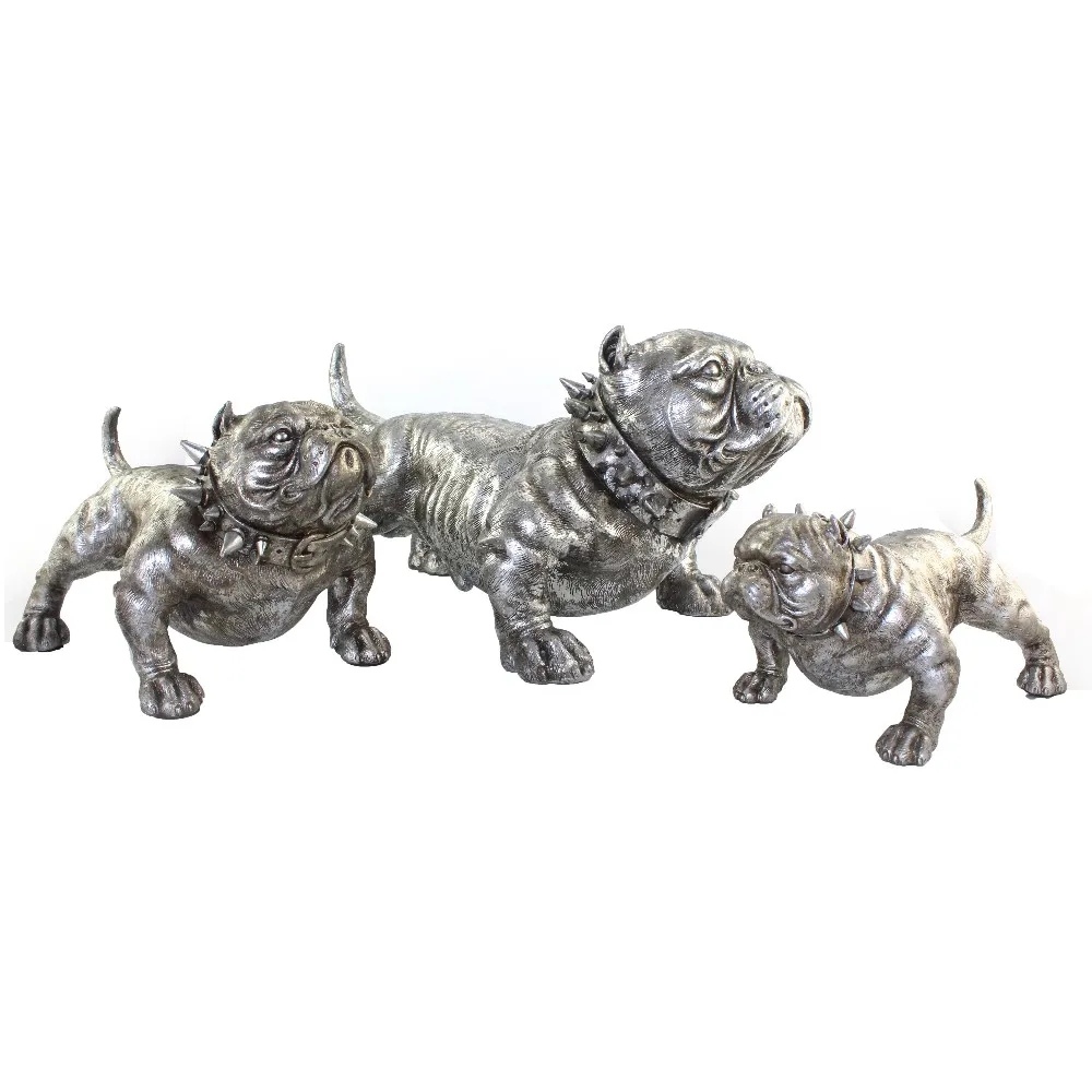 black bulldog statue