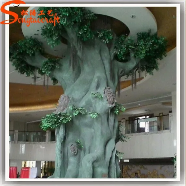 Realista artificial corteza de árbol grande artificial árbol decorativo