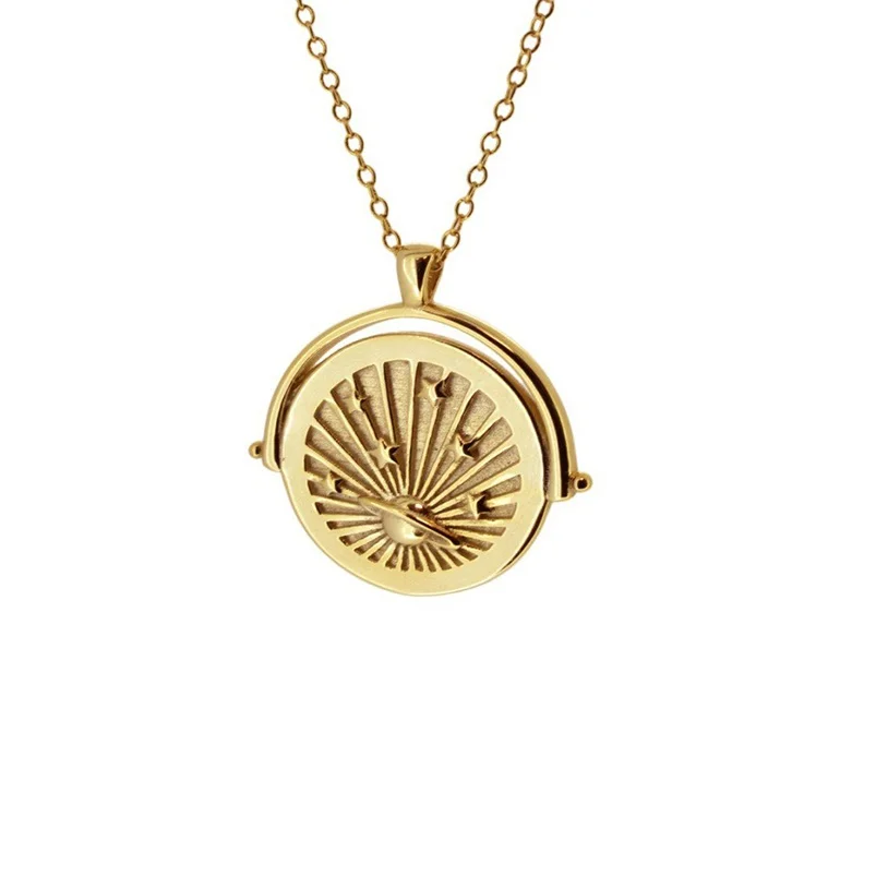 Buy 18k Gold Coin Necklace,Circle Coin 
