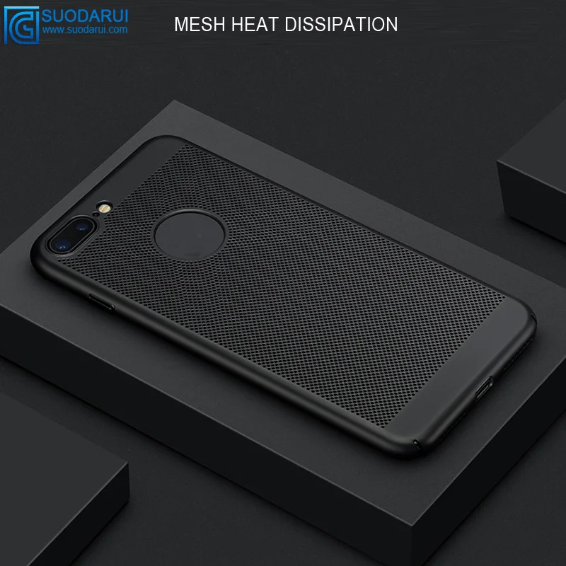 For Iphone X protective cover Heat dissipation net Mesh matte full hard PC Back shell