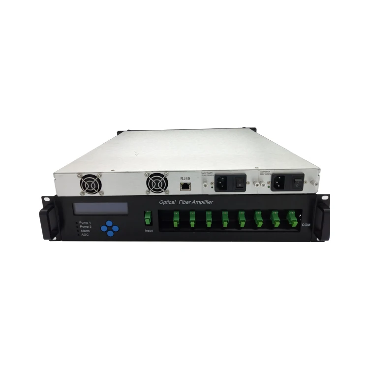 Cable tv EDFA 8 ports 2U with SNMP GPON 1550nm optical amplifier high power