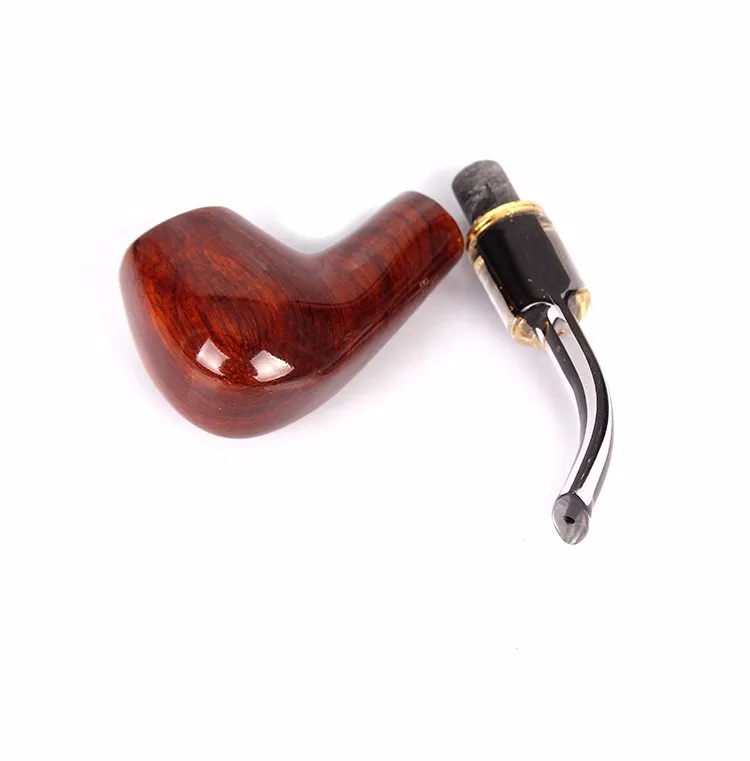 Classic Bent Rosewood Wooden Tobacco Smoking Pipe Bakelite Pipe Tobacco
