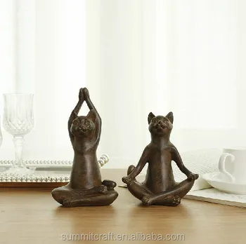 yoga cat figurine