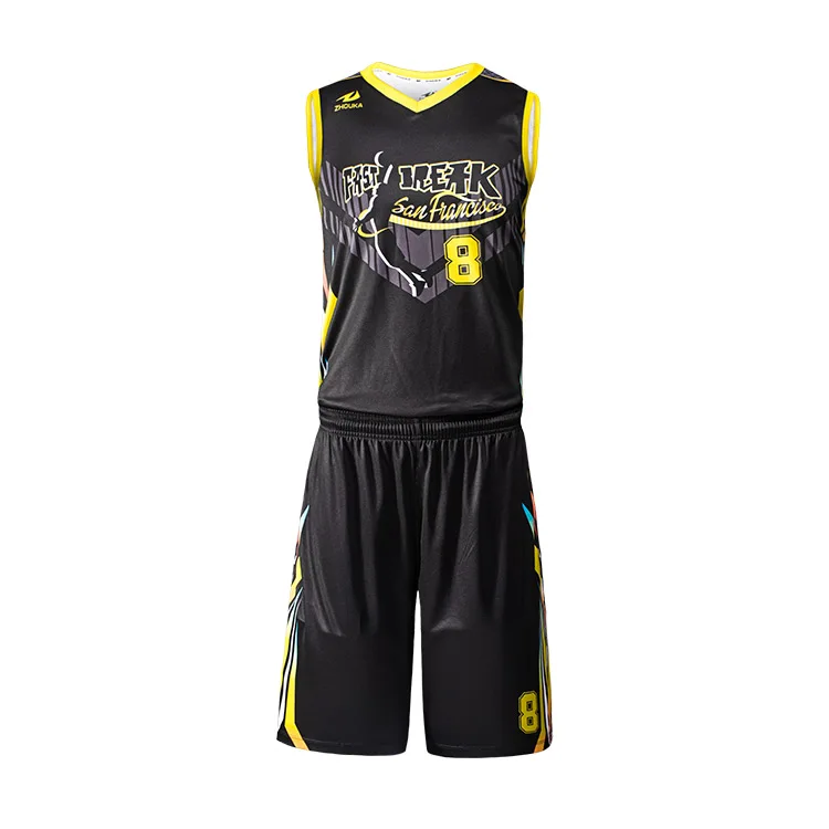 black yellow basketball jersey