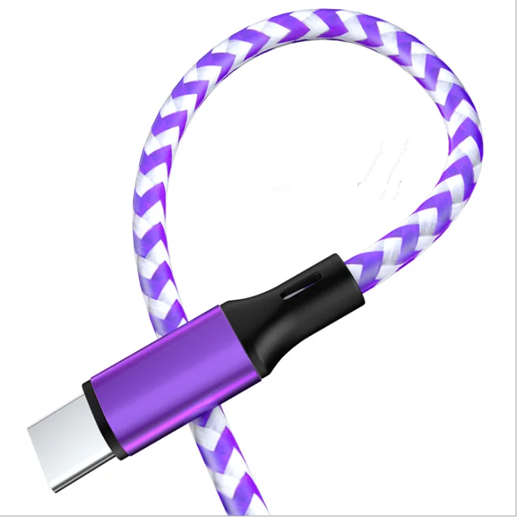 

30 Pecent Off Super Fast Charging Type C 4.5V/5A Usb Charger Data Cable For Huawei For Xiaomi Mobile Phone, Purple, black