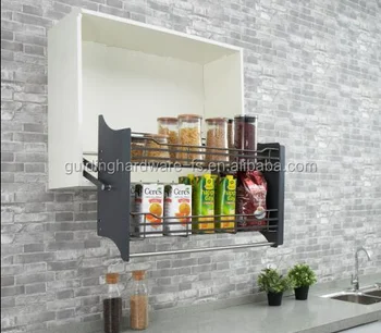 Aksesoris Dapur Kabinet Hitam Nikel Warna Pull Down Keranjang Aksesoris Dapur Kabinet Hitam Nikel Warna Pull Down Keranjang Penyimpanan Penutupan Lembut