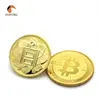 Cheap Wholesale Custom Metal Zinc Alloy Engraved Logo Gold Brass Plated Souvenir Commemorative Challenge Bitcoin Coin