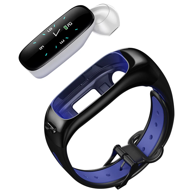 

Original Earphone and Smart Watch 2 in 1 Newest Bracelet Headset mobile phone Bluetooth Headphone Earbuds Wireless Earphone, White black