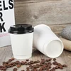Disposable Hot drink Takeout packed milk tea vasos de papel cup One-off belgium paper coffee cups