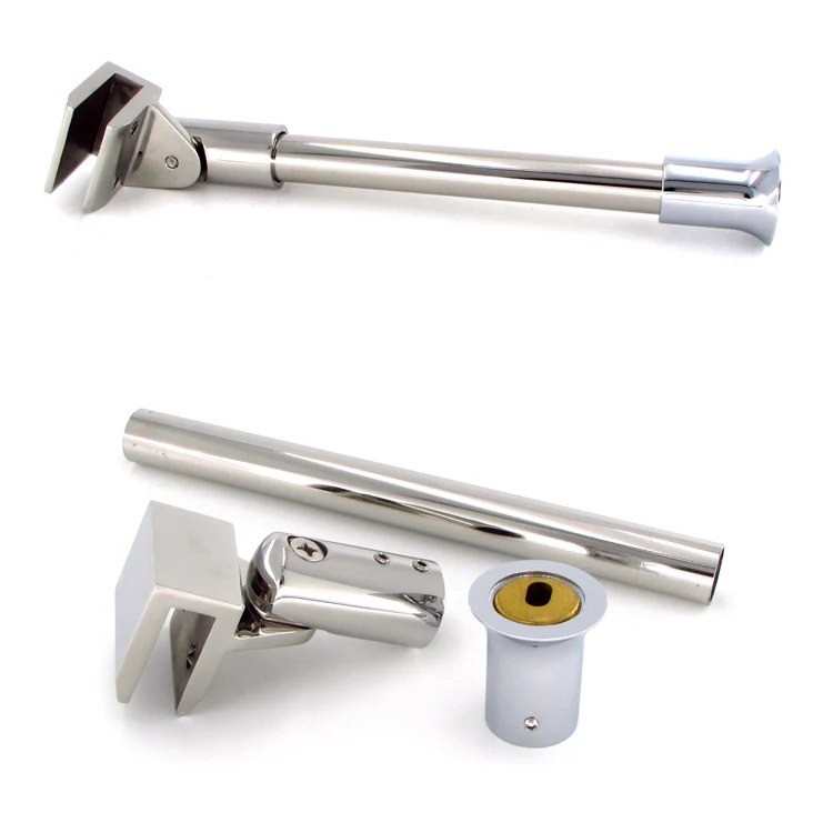Brass Stainless Steel Bathroom Door Hardware Glass Shower Support Bar