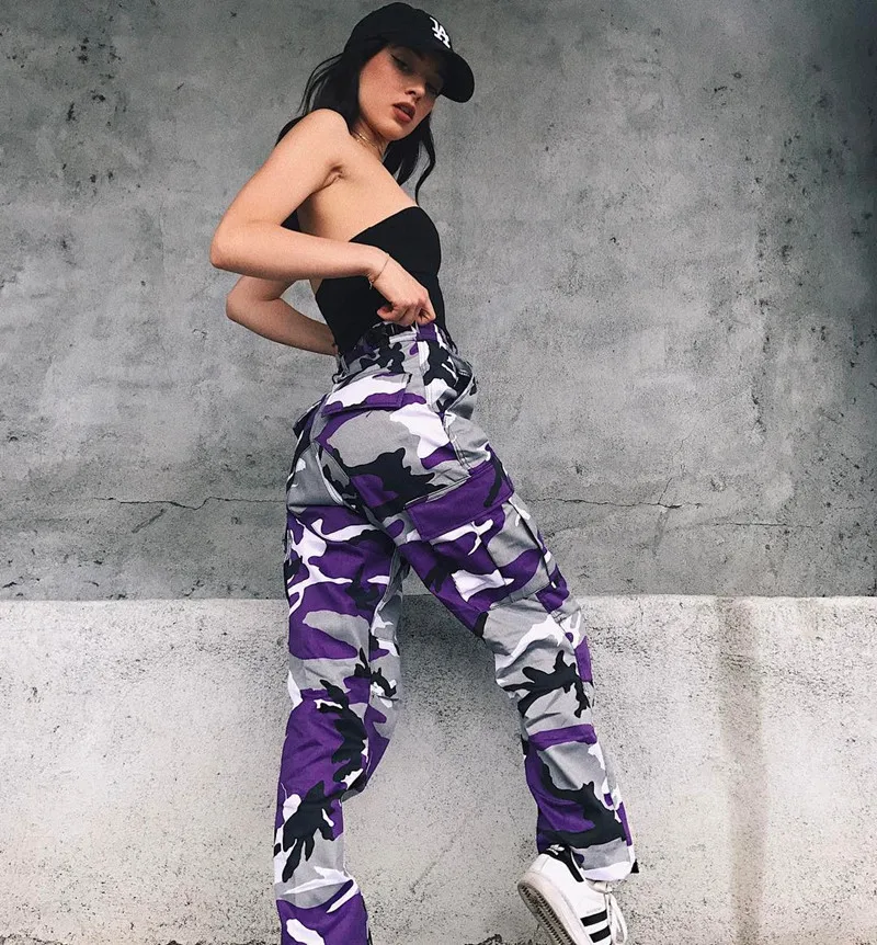 camo print pants womens