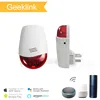 Geeklink wireless burglar alarm system motion sensors ambulance siren with light flashing Sound and Light Siren