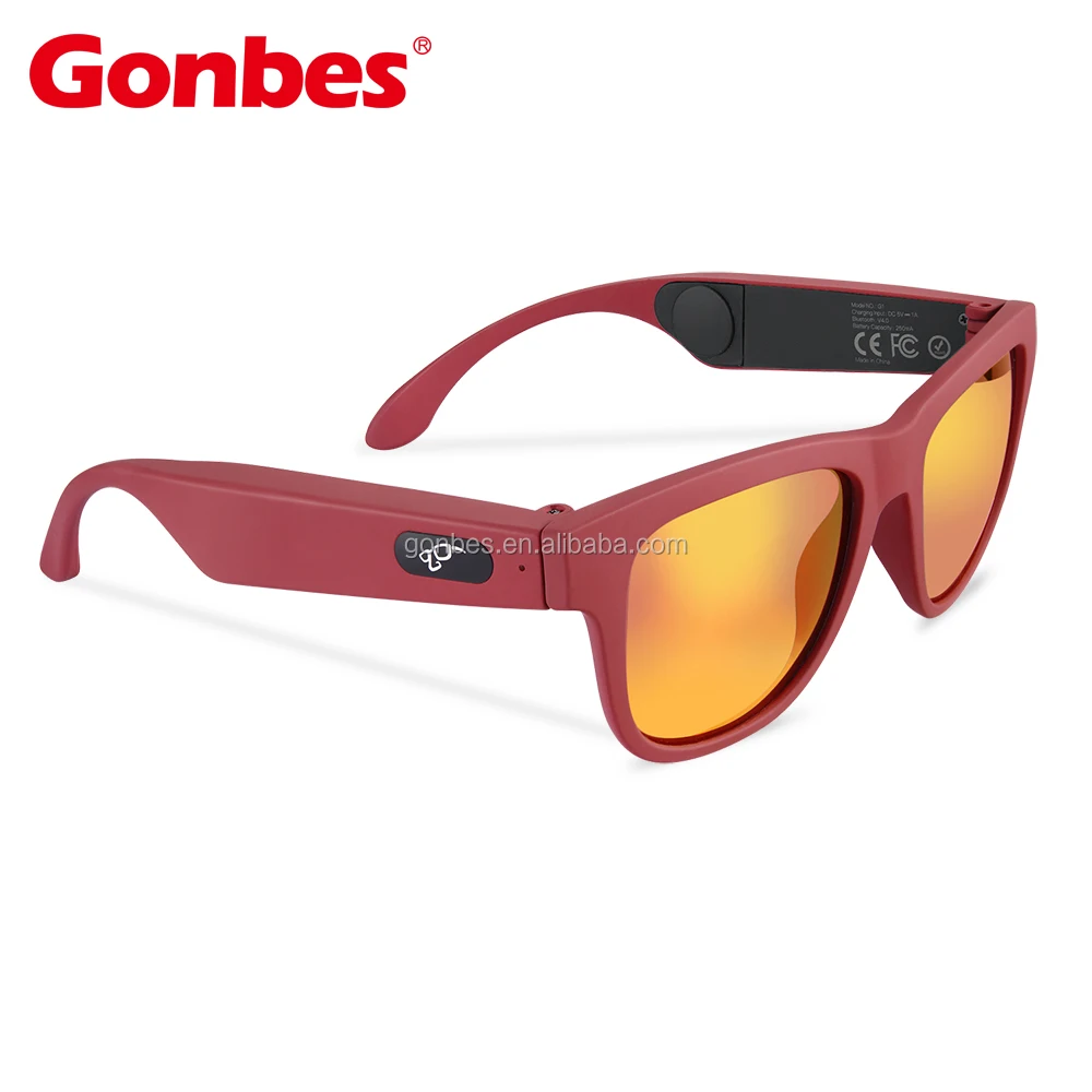 

New Stereo Bone Conduction Earphones Sunglasses with Built-in Microphone for Answering Phone Calls and Hear Music