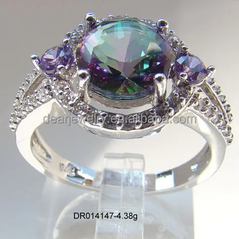 

Mystic Topaz Ring Wholesale Silver Jewelry, Earrings For Women DR014147 , Accepted By paypal