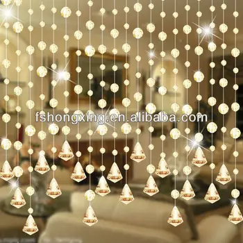 Cb19 Wholesale Luxurious Diamond Pendant Beaded Curtains Hanging