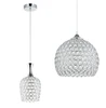 Chrome Iron Material and Energy Saving Light Source modern crystal Pendant light (CG-528-1p)