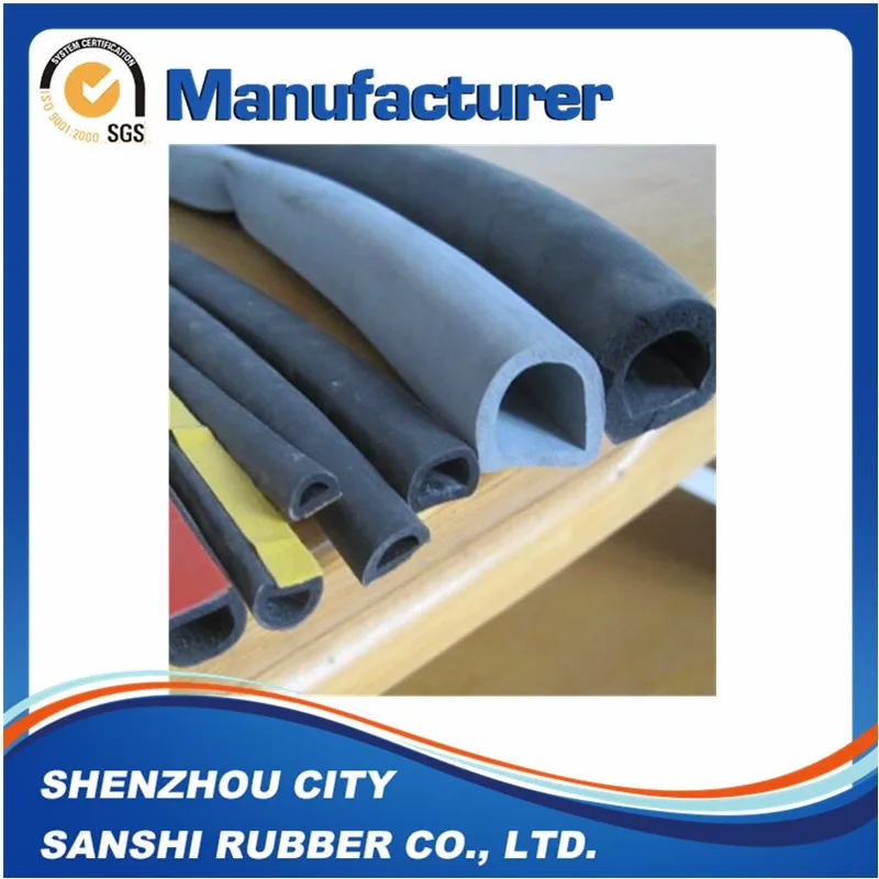 D Type Car Hood Rubber Seal/ P Shape Window Rubber Strip/epdm Foam 2 Meters Rubber Seal Silicon