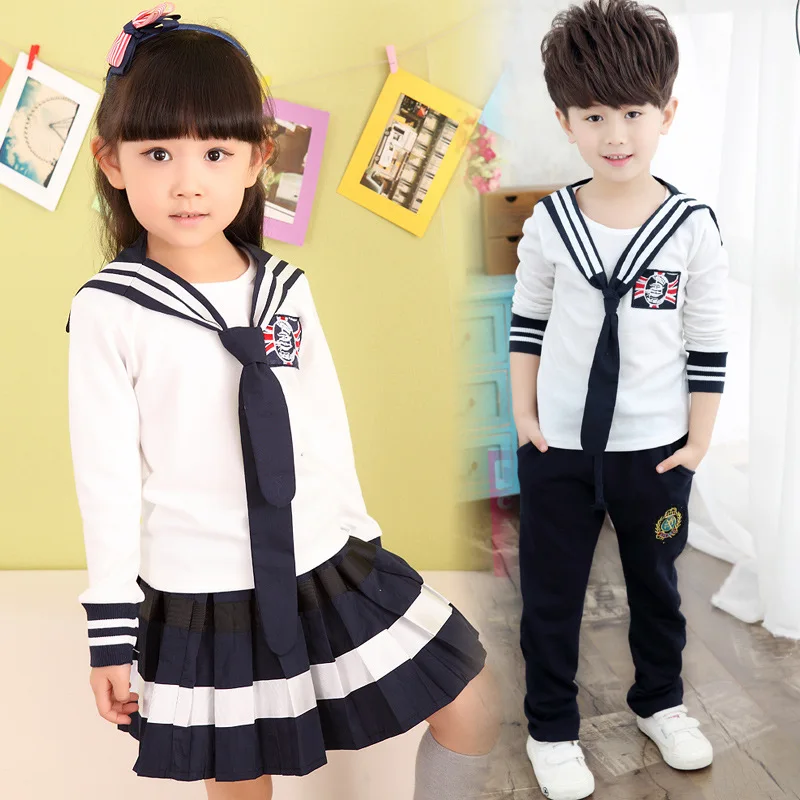 Compra Niños uniforme de la marina online al por mayor de