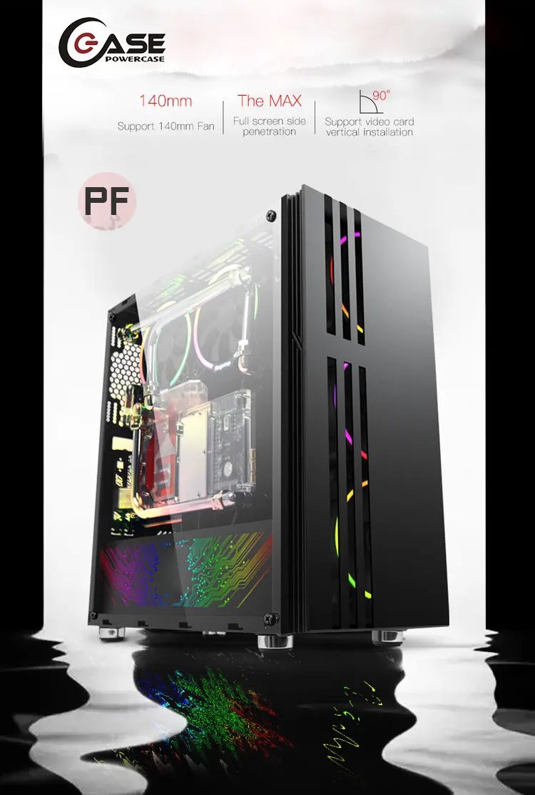 High Quality Gaming Computer Case With Rgb Fans&tempered Glass Desktop Table Pc Case Buy Table