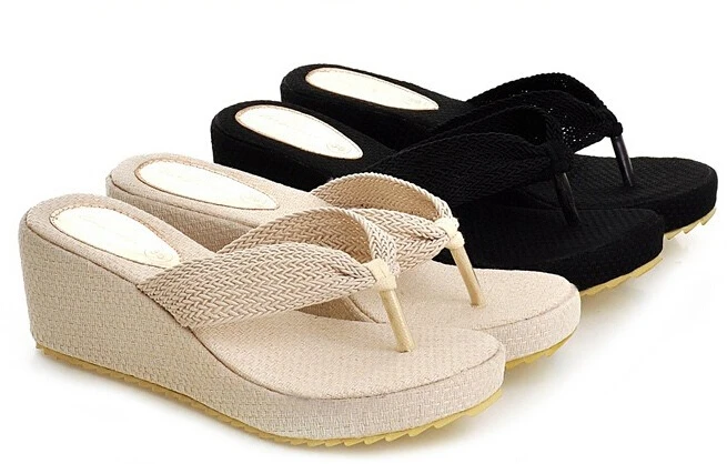 comfortable wedge flip flops