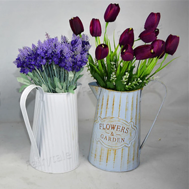 Bulk Old Fashion Iron Flower Basket Decoration Metal Iron Flower Pot