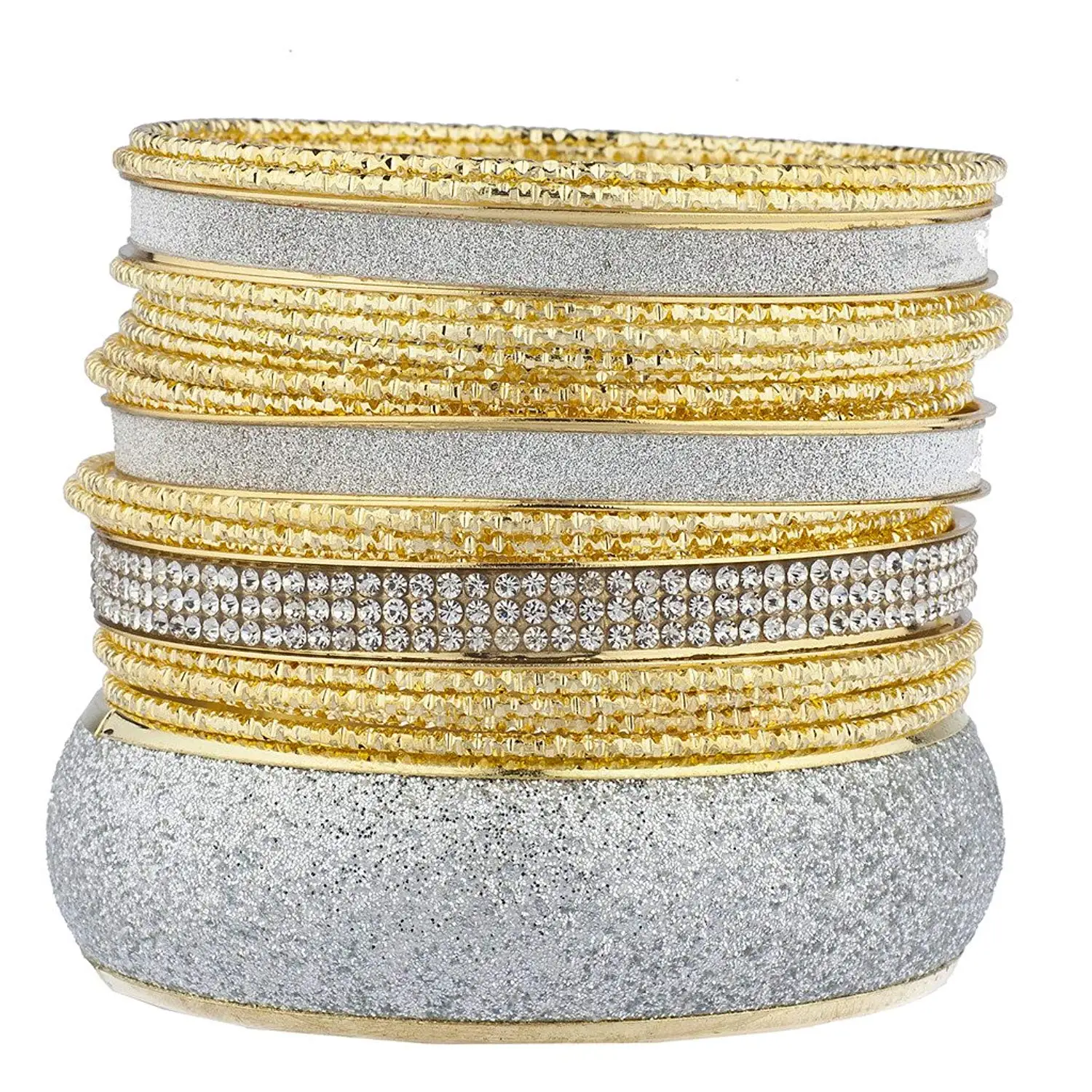 DiamondJewelryNY Bangle Bracelet 6Mm Domed Glitter Lightz Bangle