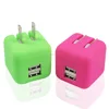 Plug with Socket,Electric Type and Mobile Phone Use wall usb charger adaptor with 2 USB Ports For Mobile Phone