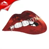 Eco-Friendly fashion garment use embroidery large sequin lips patches