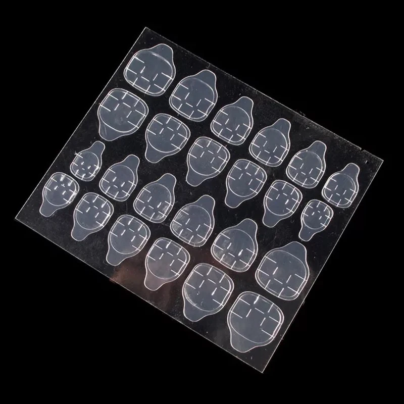 

24pcs/sheet nail tips clear double side adhesive nail tape sticker sticky tape for fake nail tips