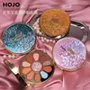 HOJO circular flower sand eye shadow 11 color glitter matte eyeshadow palette shiny packing young lady color eyes makeup