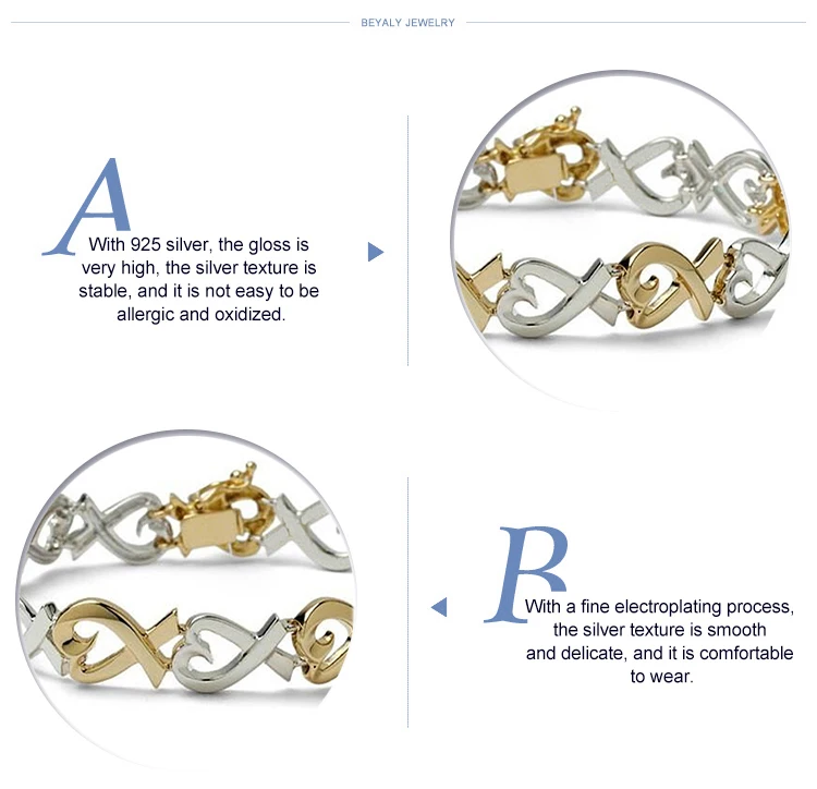 product-Simple Silver Love Knot Custom Friendship Bracelets-BEYALY-img