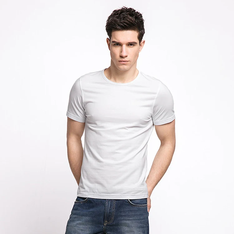 

Factory Wholesale 100% Bamboo Clothing, Mens Plain Round Neck T-shirt ,Customizable logo, Can be dye as pantone color