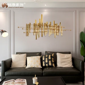 Image of 3d wall stickers home decor stainless steel metal wall art decor art and handicraft