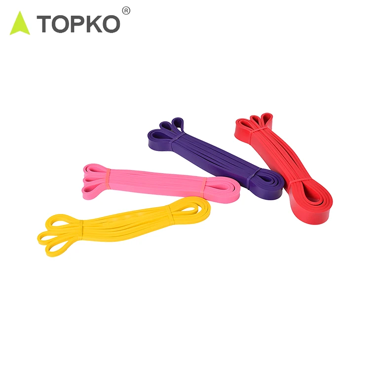 

TOPKO hot selling power bands indoor strength training workout exercise hip circle booty resistance bands set, Pantone color