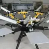 6 color and 6 station carousel screen printing machine