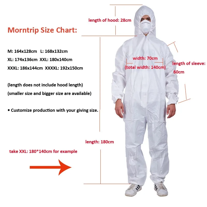 Industry Safety Protective Clothing Waterproof Plastic Disposable Body