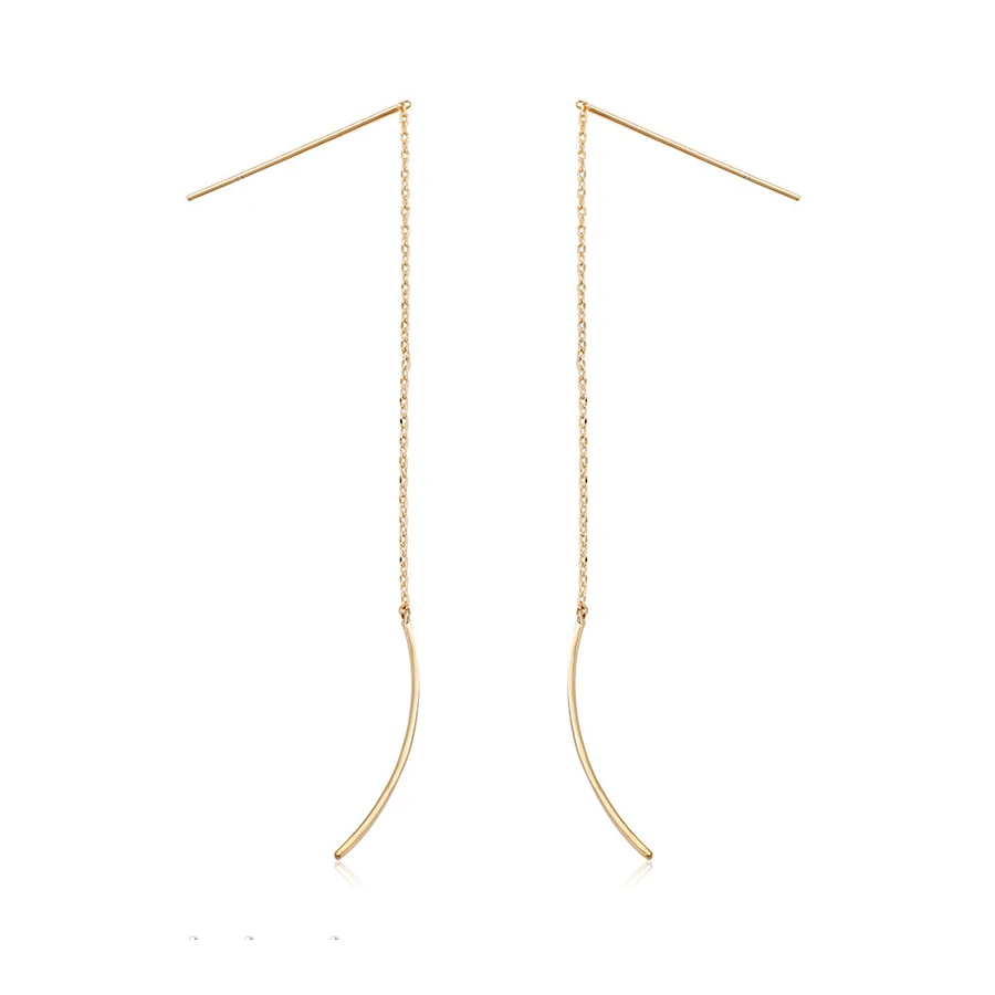 

94548 hook shape jhumka gold jewelry copper alloy material for making earring