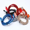 Micro led USB Braided Charger Cable for Samsung Extension Woven 1M Wire Data Sync Nylon Line 5 pin Cords