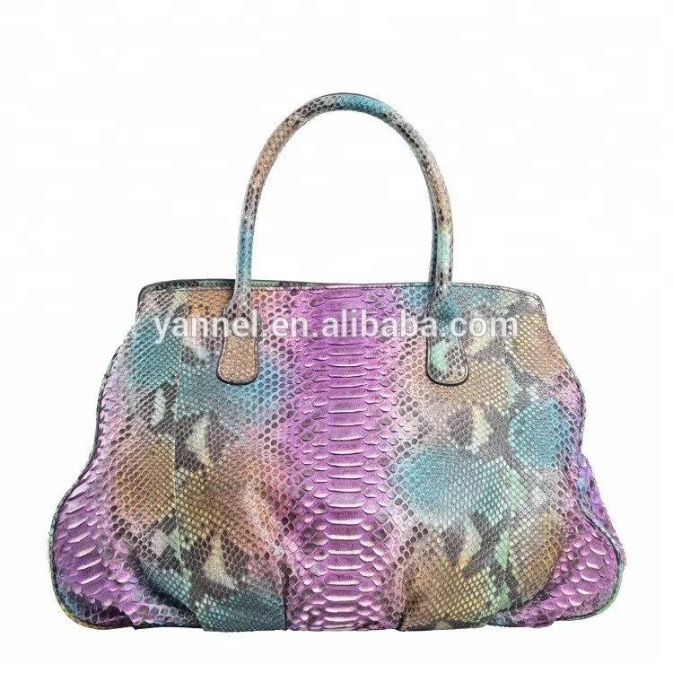 

Newest soft python hobo bags customized handbags factory truck show luxury purse custom make genuine leather lady bags, Multi purple colors
