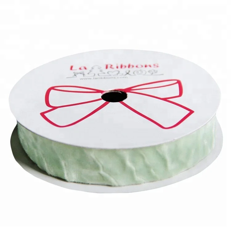 

New Product 5/8 inch Single Faced Crushed Velvet Elastic Ribbon Roll