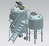 High quality two / three / four vessel beer 3bbl/5bb/7bb/10bbl brewhouse
