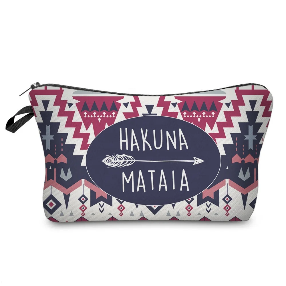 

Fashion rose hakuna mataia letters makeup bag personalized cosmetic bag