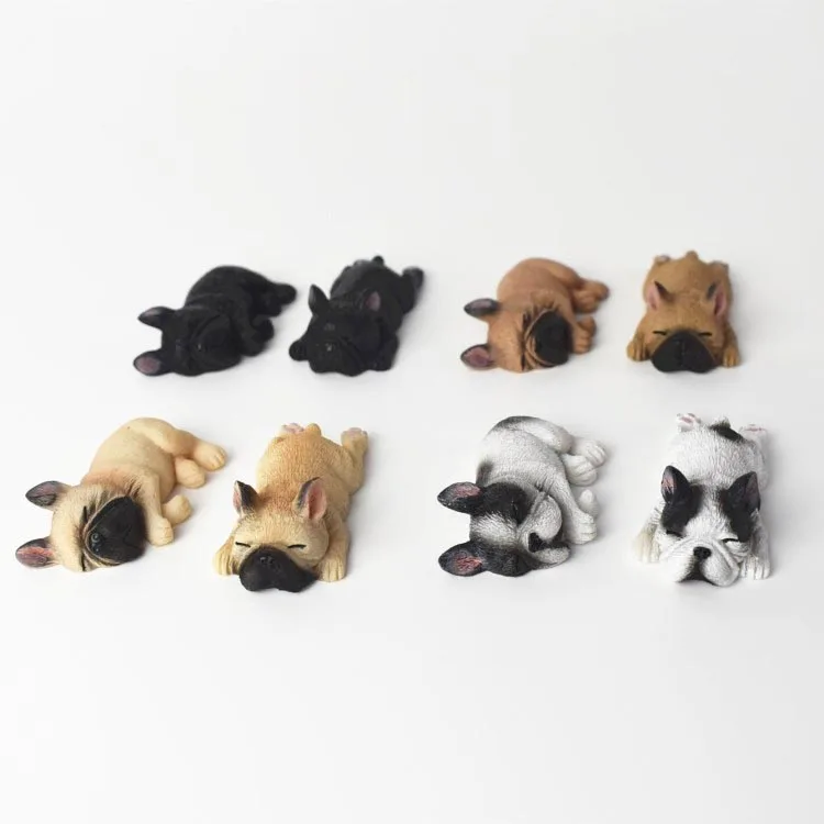 

3D French Bulldog Magnet Cute Sleeping Dog Refrigerator Whiteboard Magnets for Office Home Decoration, White;black;pink;blue;brown