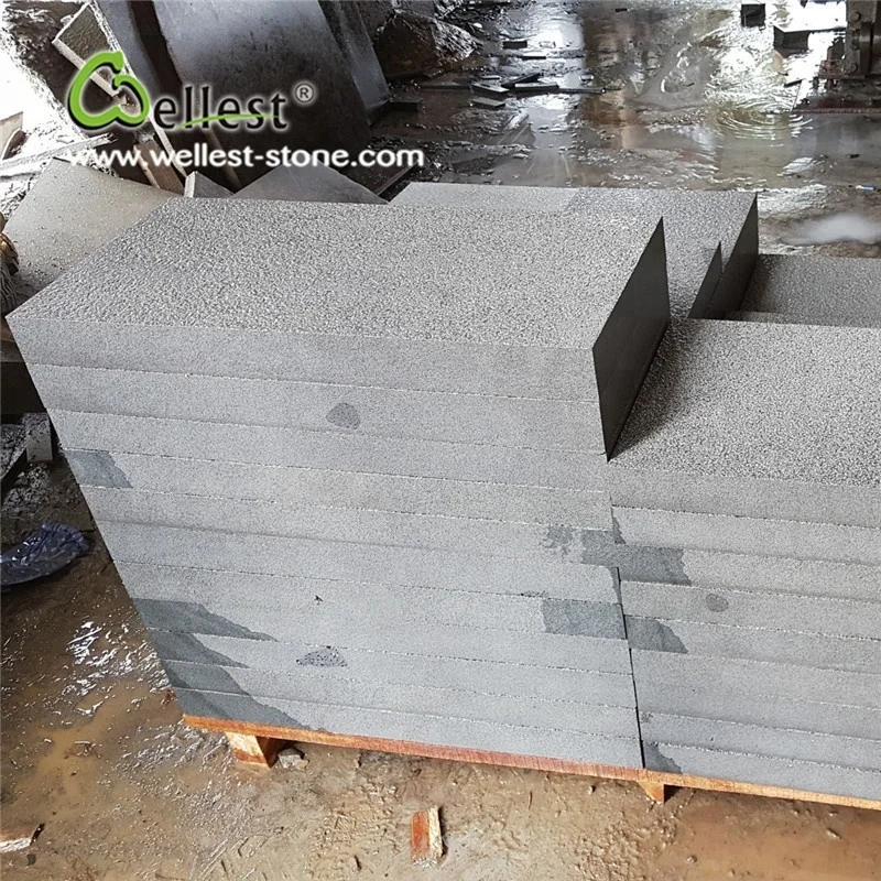 
Unique Sandblasted Grey Volcanic Basalt Tile for Wall Cladding Floor Covering 