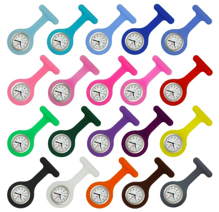 

Factory Wholesale Silicon Rubber Nurse Watch Silicone Pocket Watch Customized Promotional Gifts Nurse table