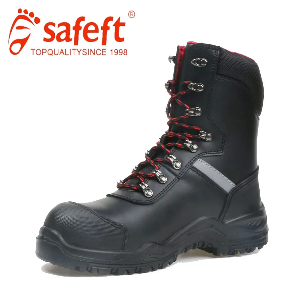 Genuine Leather Security High Heel Steel Toe Anti Static Executive